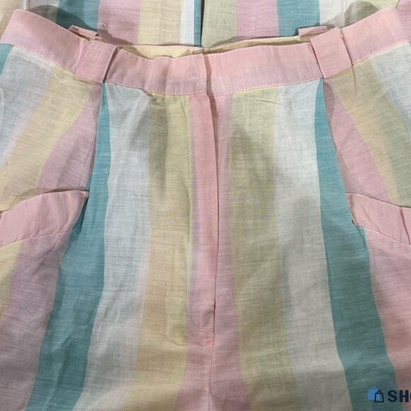 Authentic Vintage 60's Christian Dior Linen High Waisted Wide Leg Pants Size 28" - Picture 6 of 12